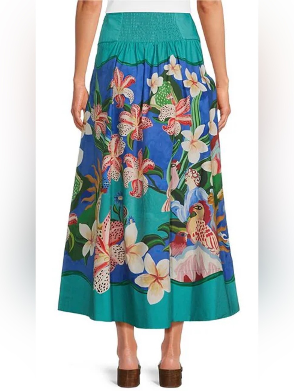 NWT🌷FARM Rio Multicolor Garden of Life Print Midi Coordinating Skirt